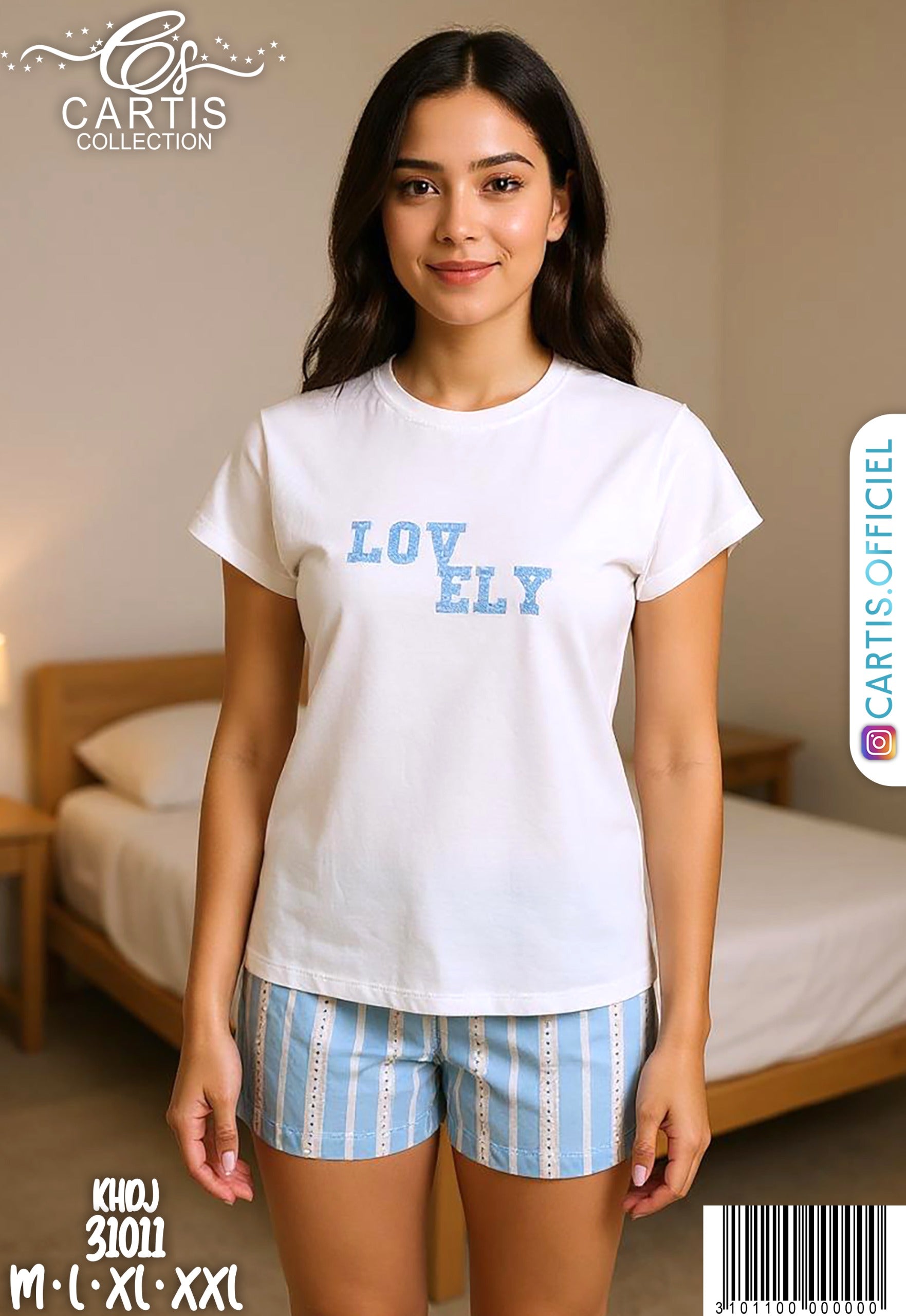 Pyjama short"Lovely"