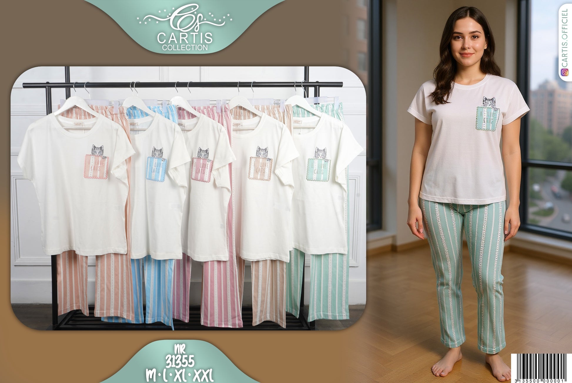 Pyjama Femme "Love Cat"