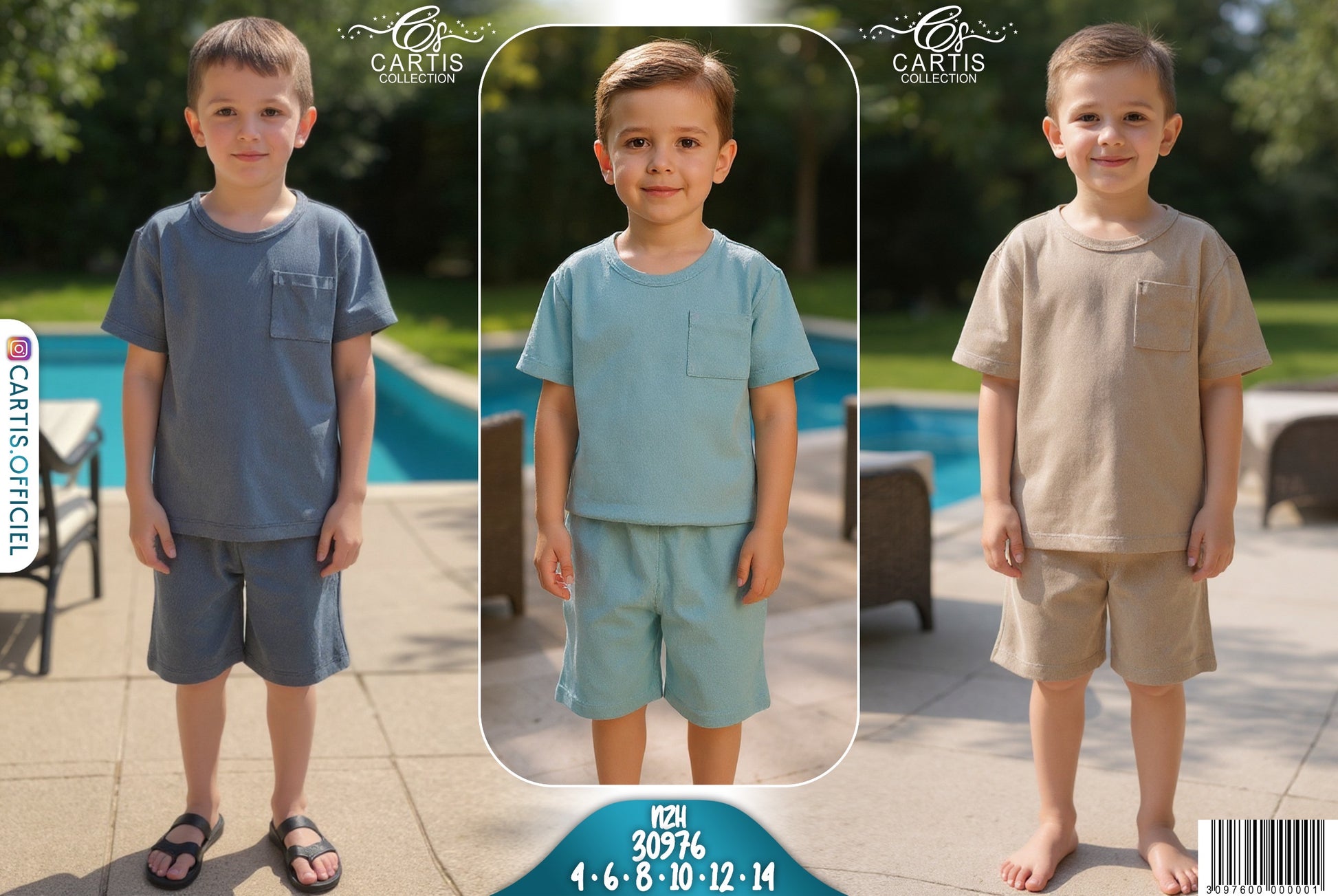 Short T-shirt en Coton `30976’