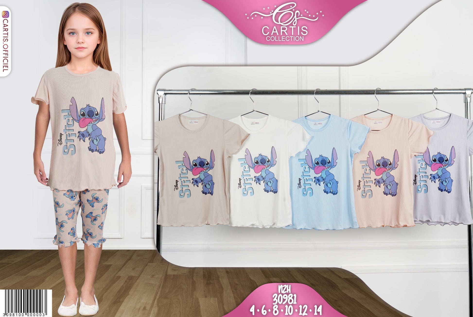 Pyjama Stitch pantacourt