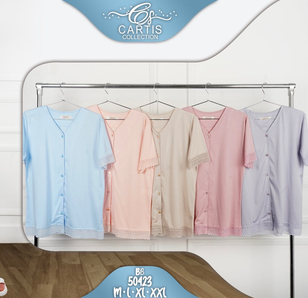 Pyjama avec Bouton Col V