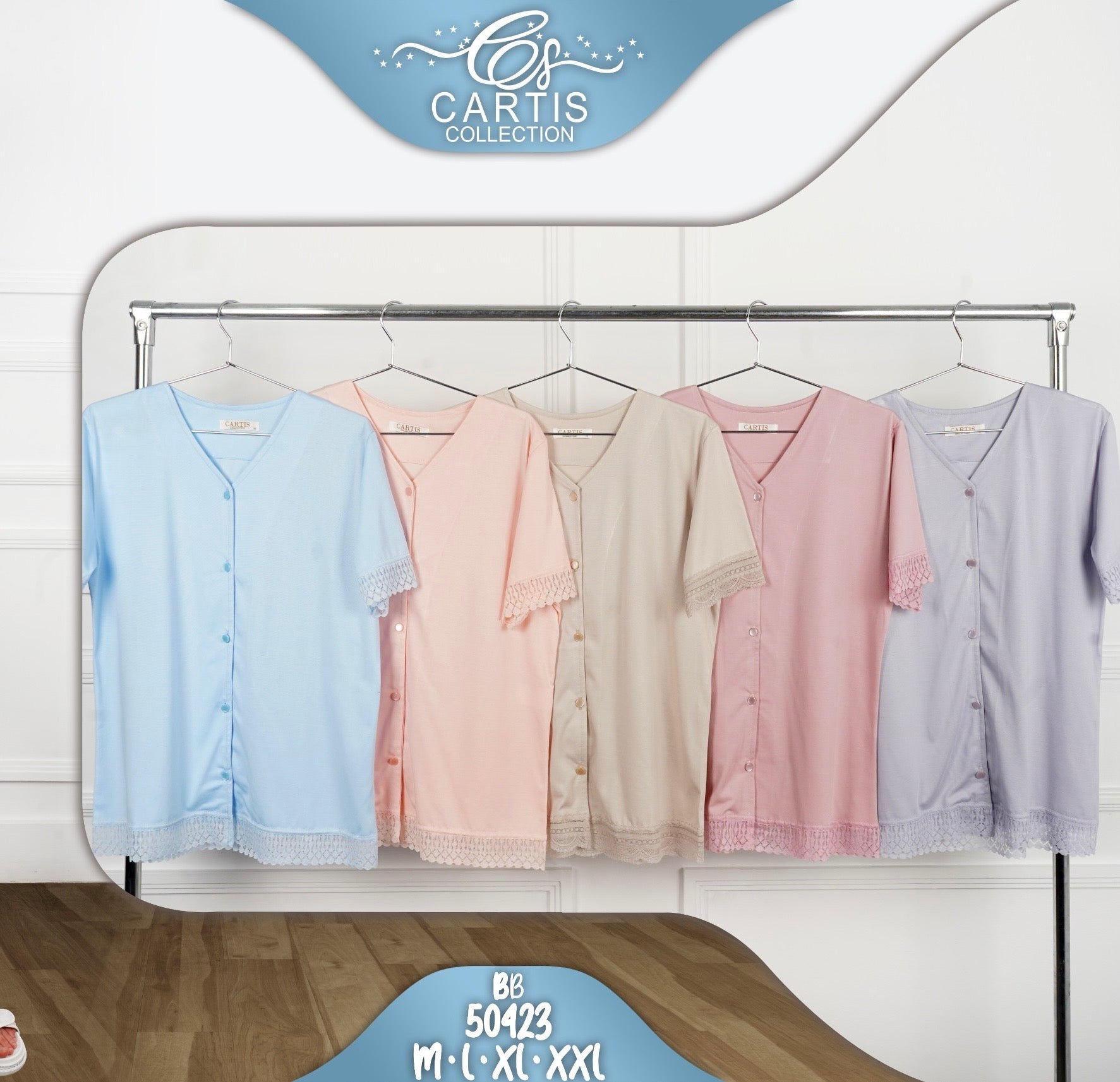 Pyjama avec Bouton Col V