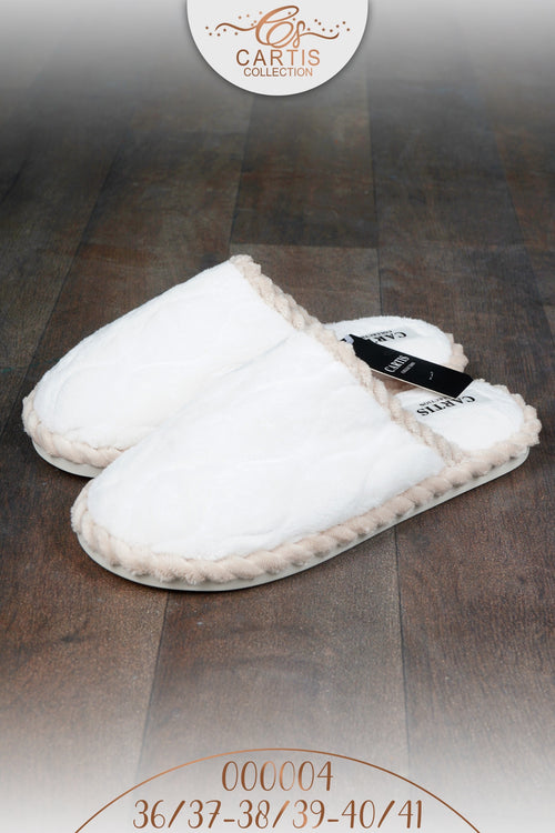 Chaussons D’intérieur Femme – Finition Tricotée