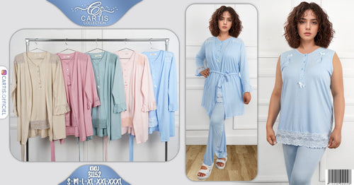 3 Pieces Femme Pyjama