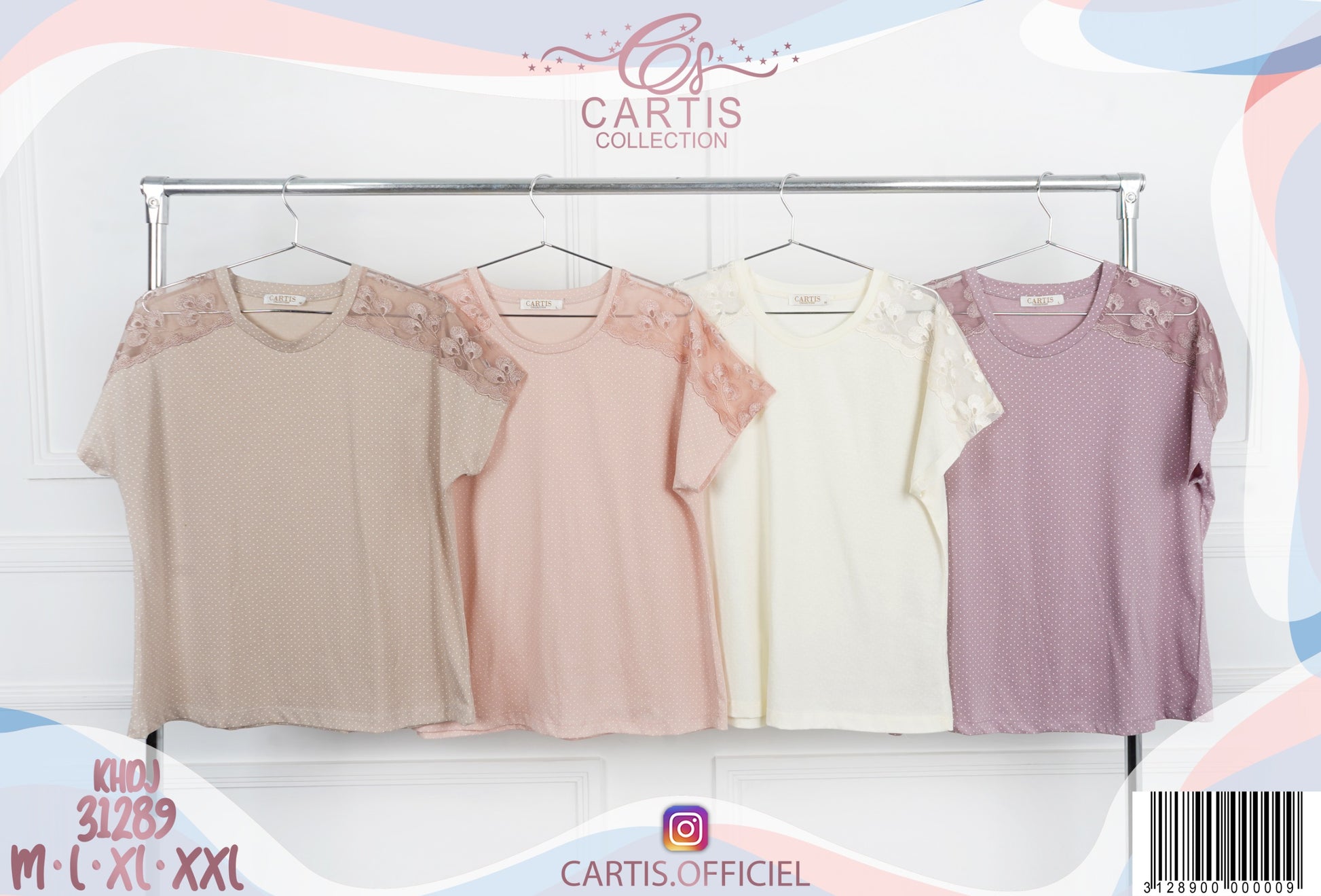 🌷 Pyjama Femme Dentelle Épaule