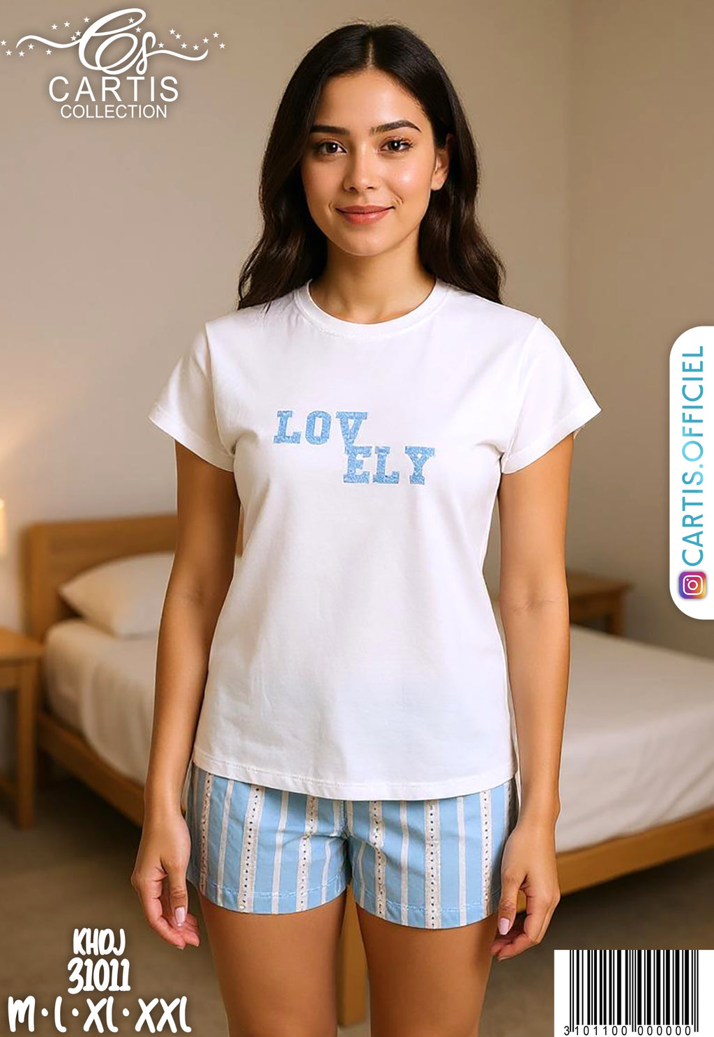 Pyjama short"Lovely"