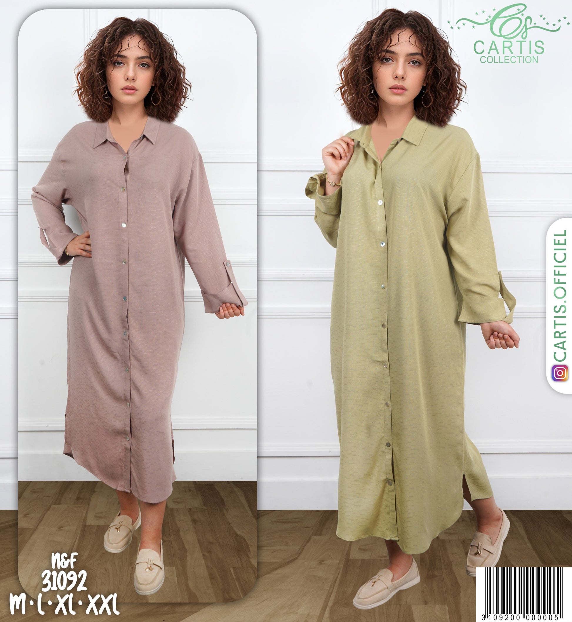 Robe Chemise Longue Unie