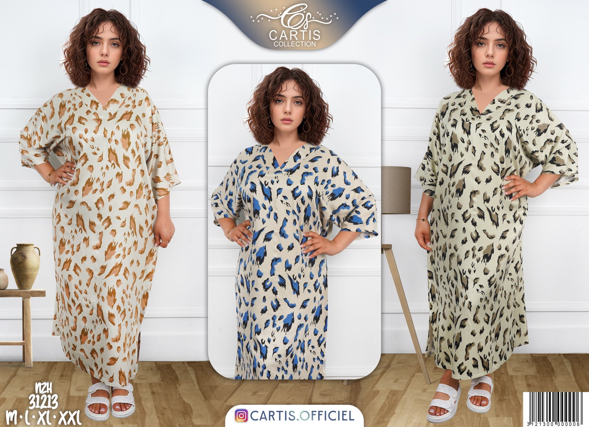 Robe Longue à Imprimé Léopard
