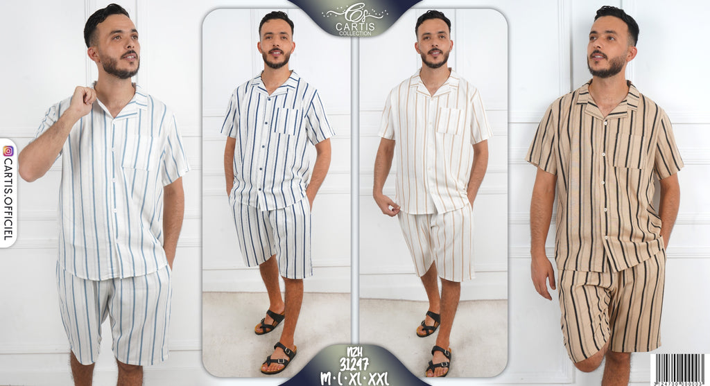 Ensemble Homme "Rayures d’Été"