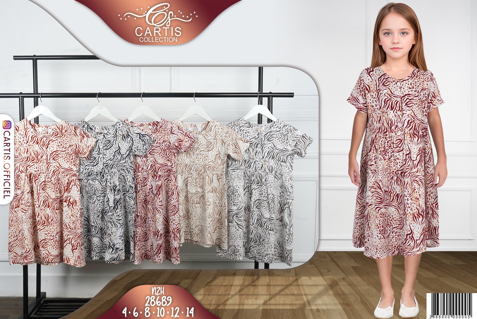 Robe Fille "Jungle Chic"