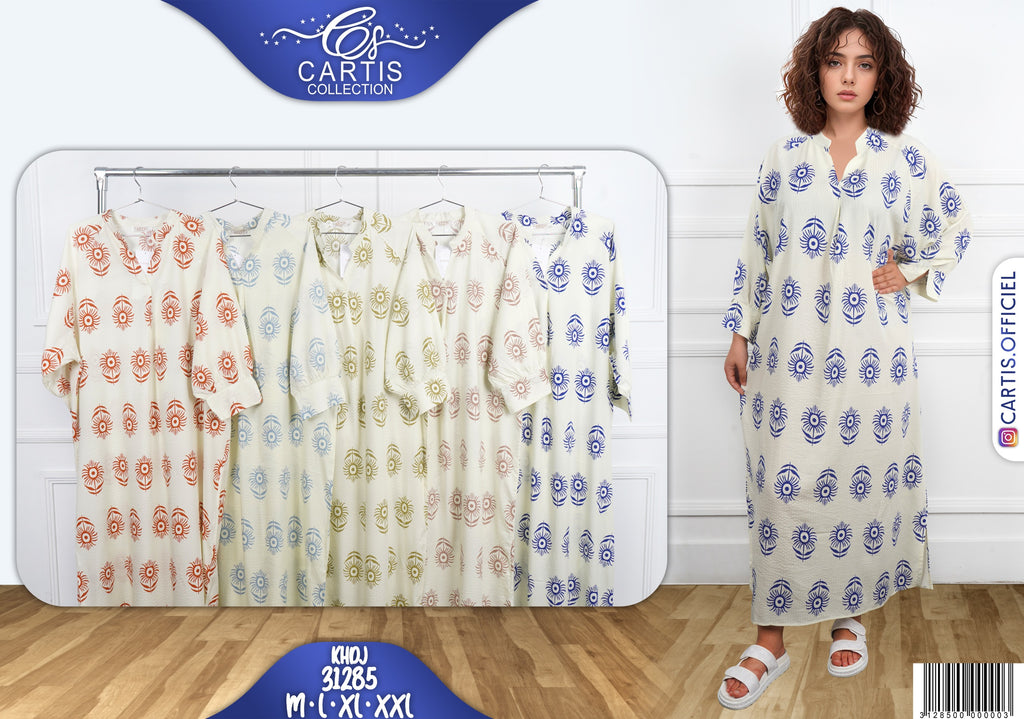 Robe manche longue Imprimé Soleil