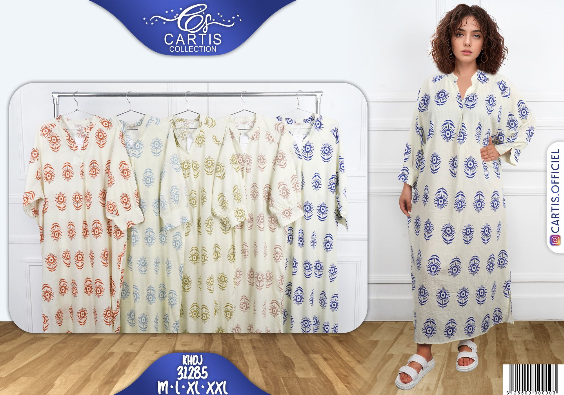 Robe manche longue Imprimé Soleil