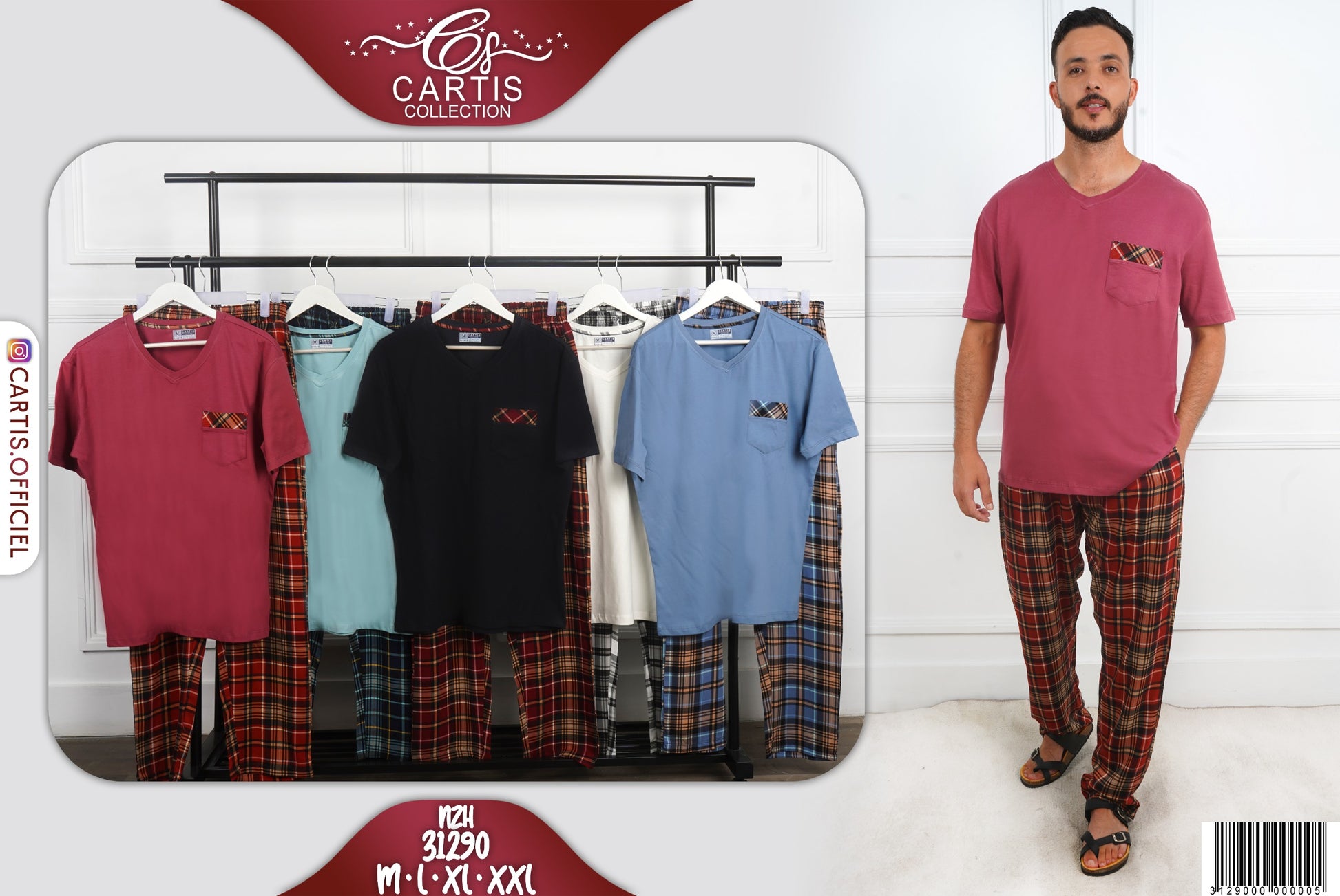 Pyjama Homme avec Bouton