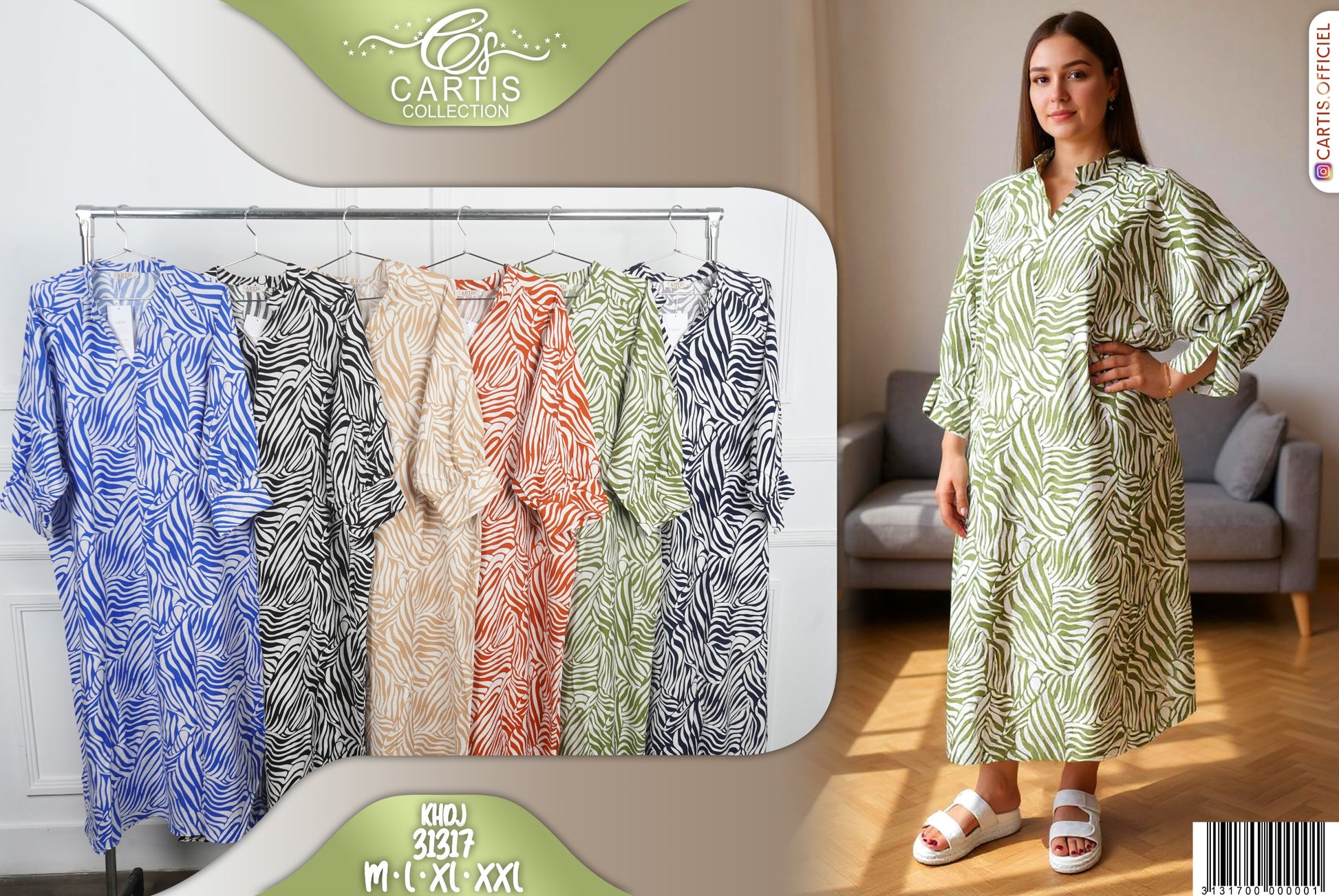 Robe Décontractée Imprimé Zébré