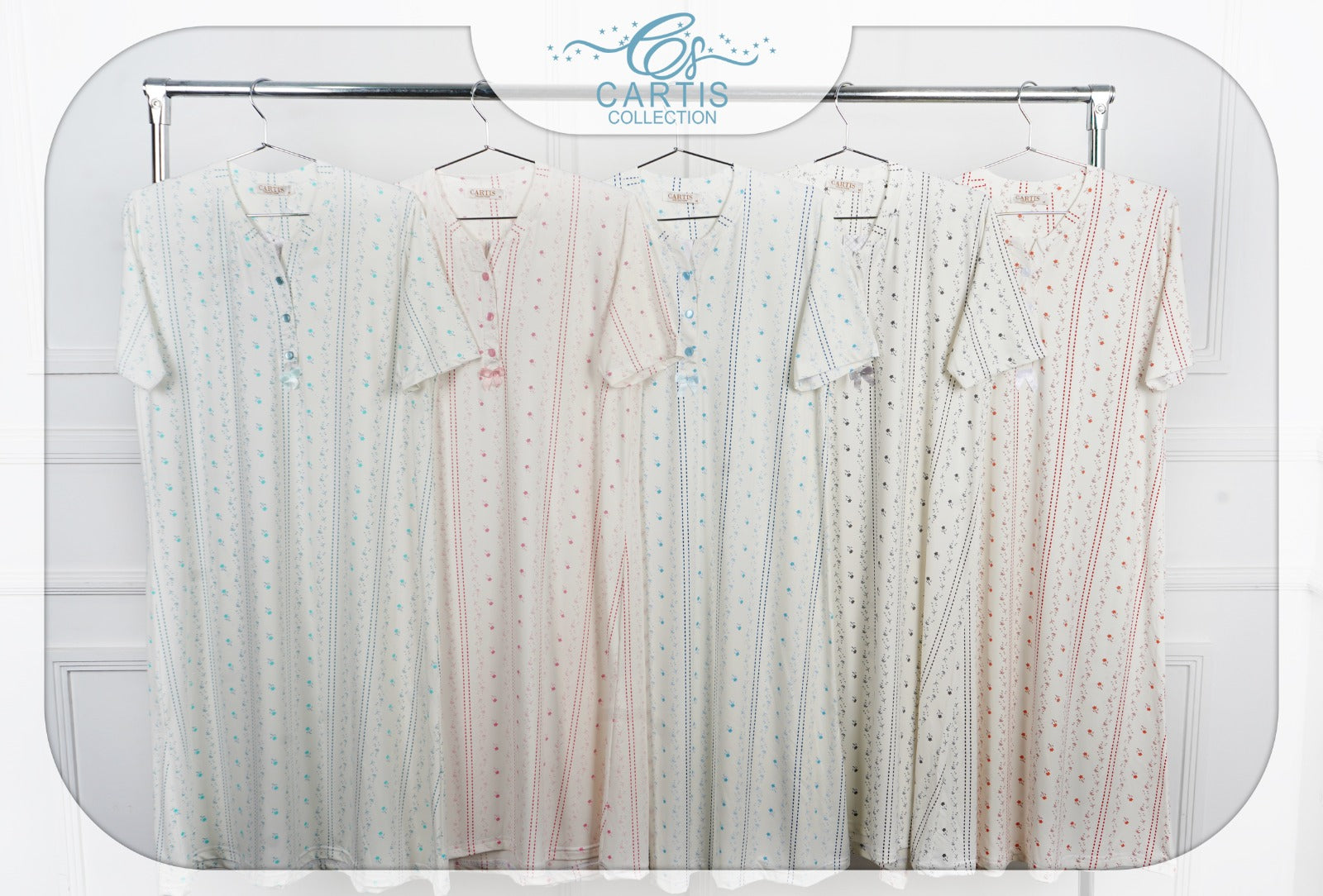 Robe pyjama à Motifs Floraux