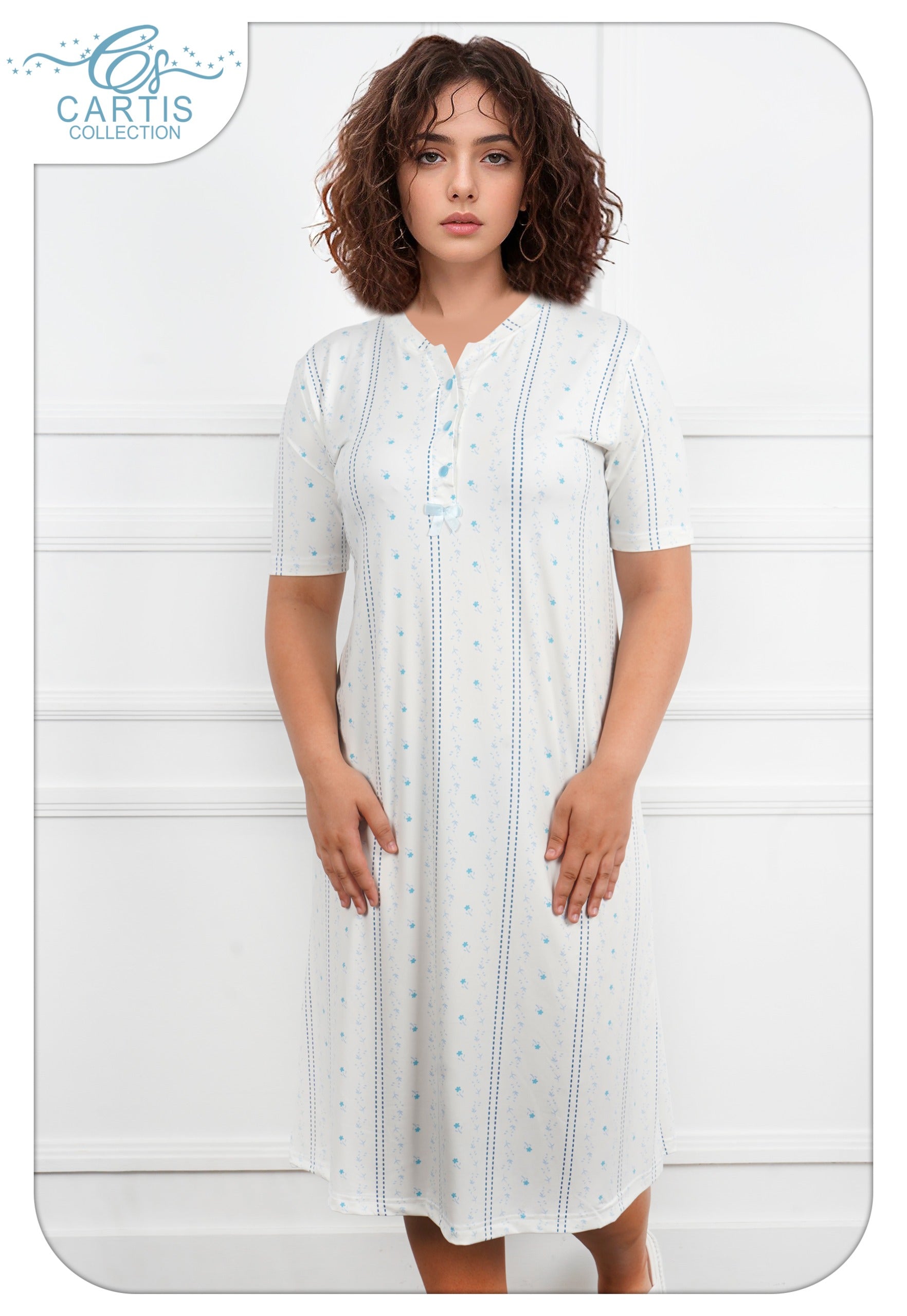 Robe pyjama à Motifs Floraux