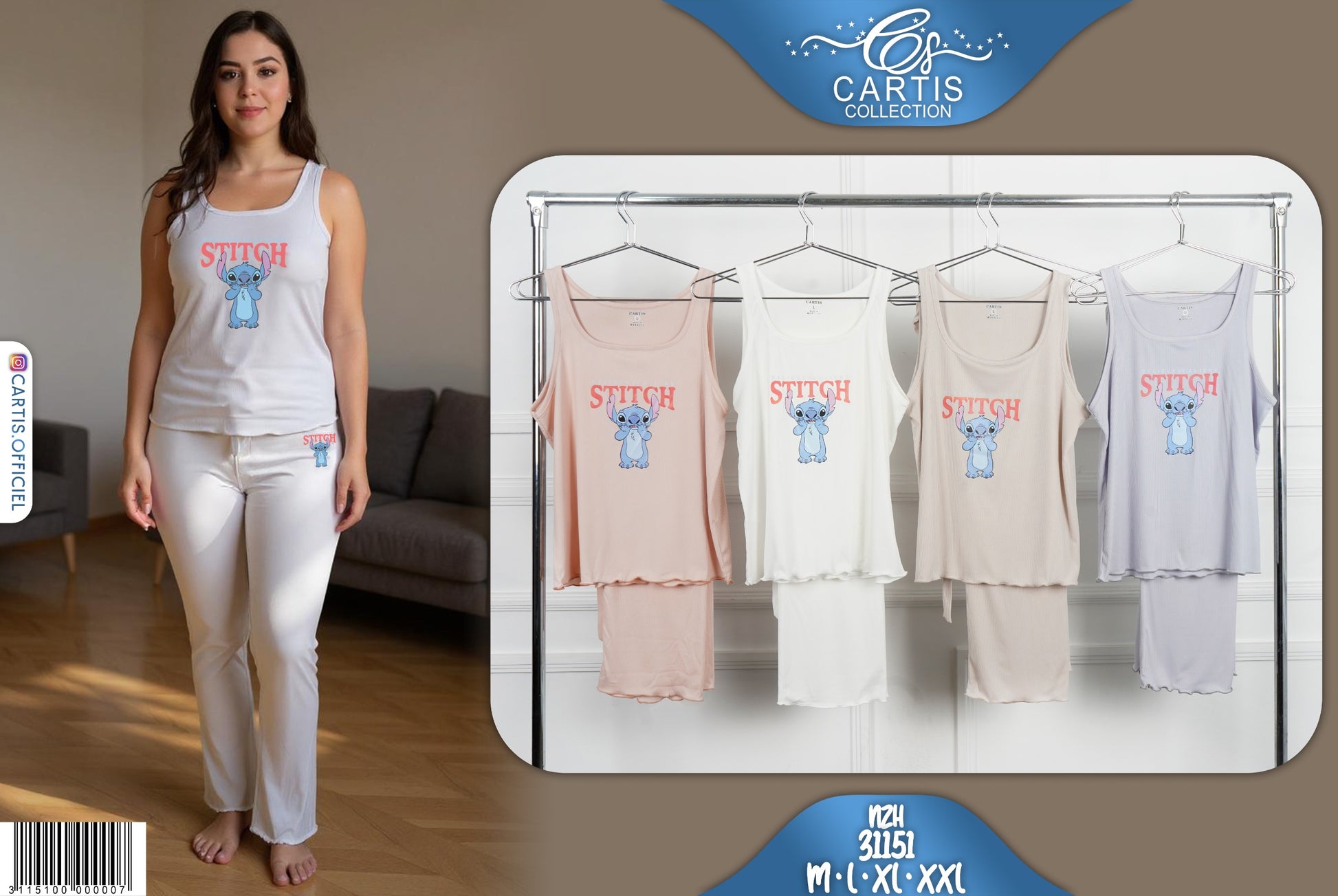 Pyjama Débardeur Stitch