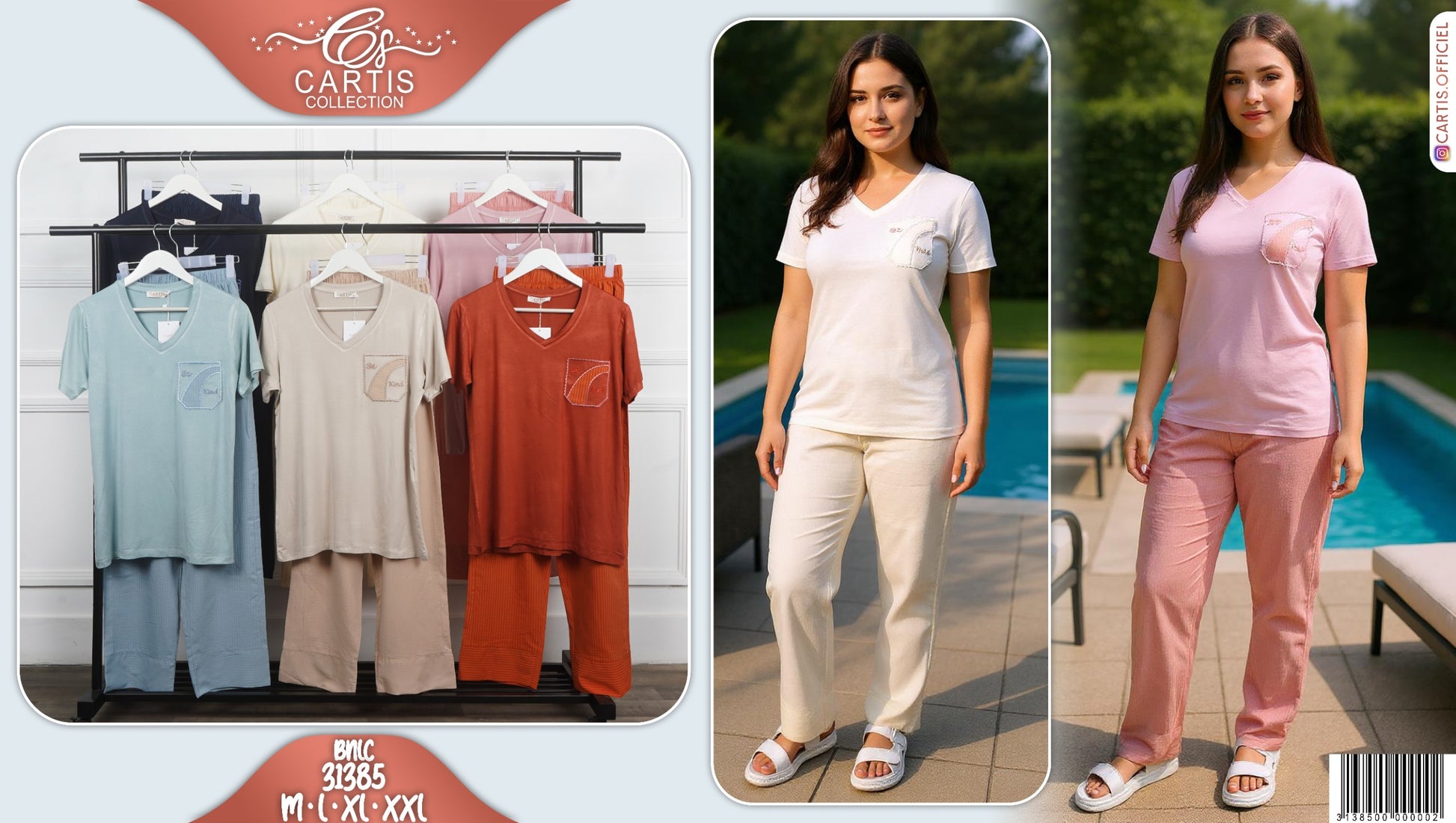 Pyjama Col V ˋ31385´