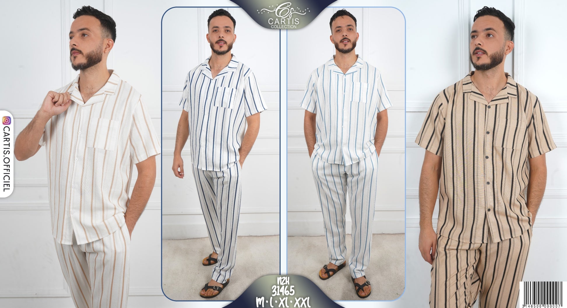 Ensemble Loungewear Homme Rayé