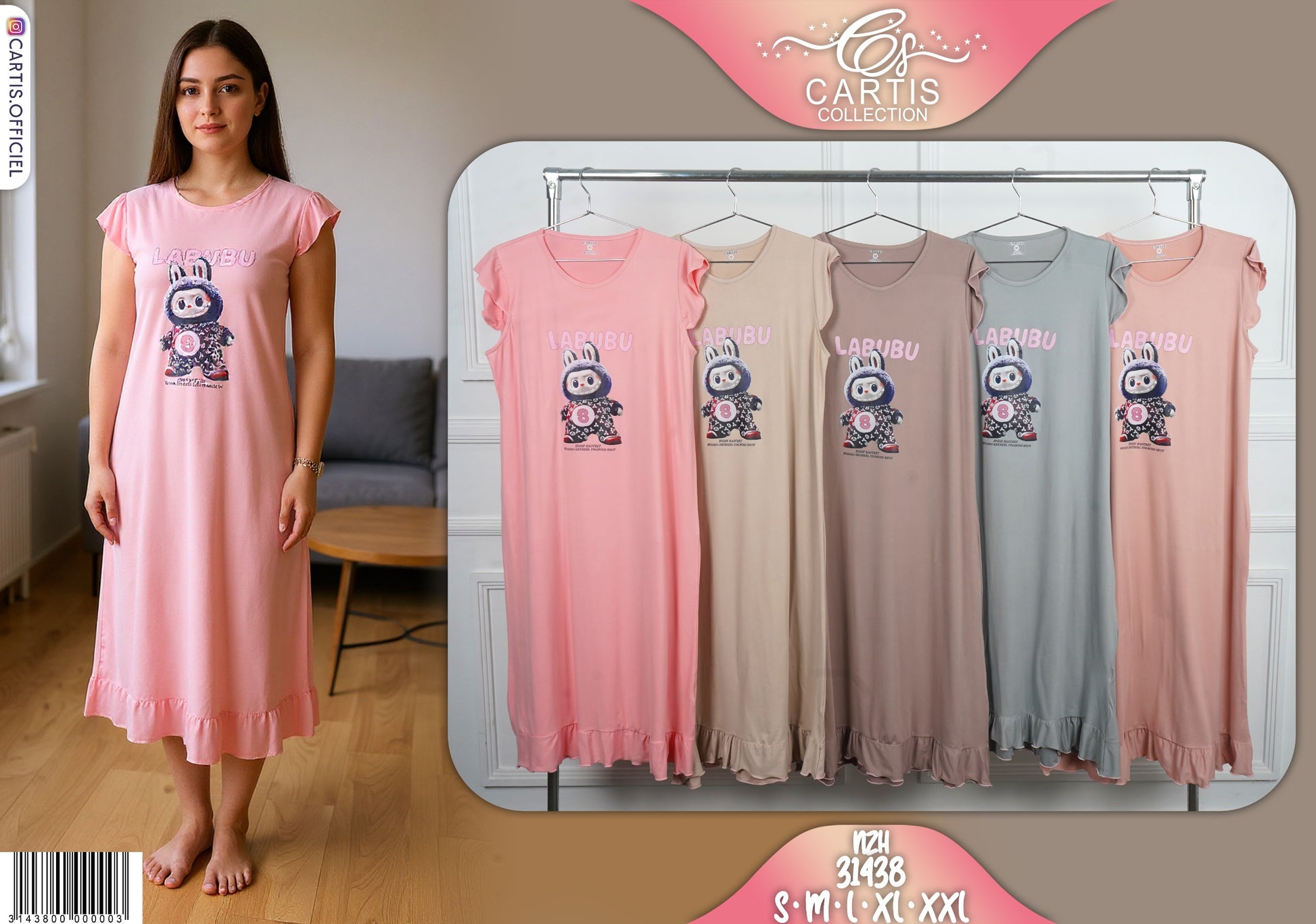 Pyjama Long "Labubu” 31438