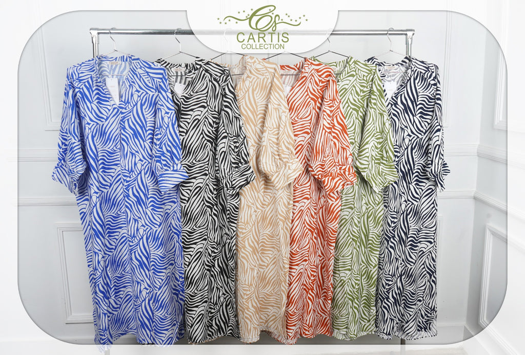 Robe Décontractée Imprimé Zébré